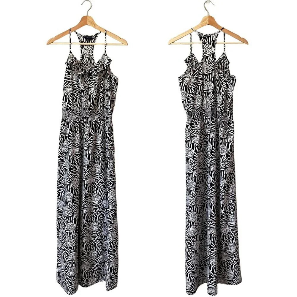 Banana Republic Black and White Maxi Dress